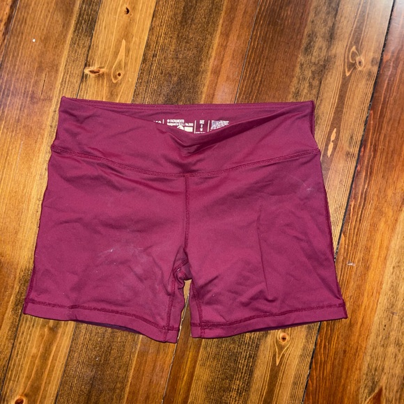 I am becoming size medium burgundy, workout shorts - Picture 1 of 1